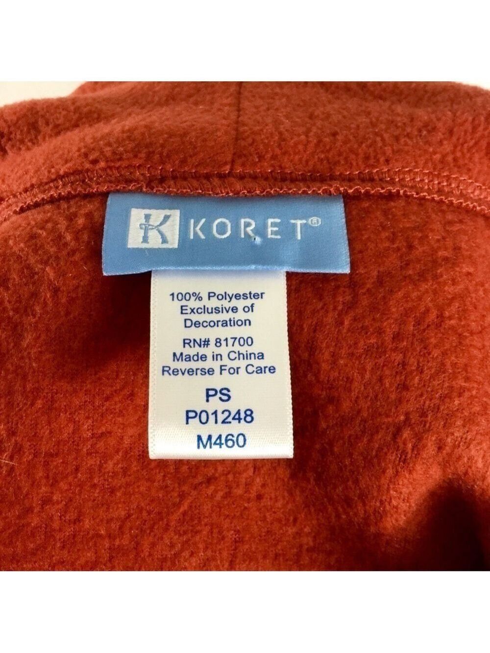 Koret Fringe Fleece Southwestern Toggle Button Longline Duster Jacket Size PS - Picture 15 of 15